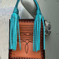 Card Handbag- Turquoise Ace Tassel