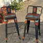 (PRE-ORDER) Turquoise Gator Bar Stools w/ Short Back