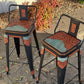 (PRE-ORDER) Turquoise Gator Bar Stools w/ Short Back