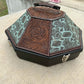 Leather Tooled Hat Can Carrier | Rose