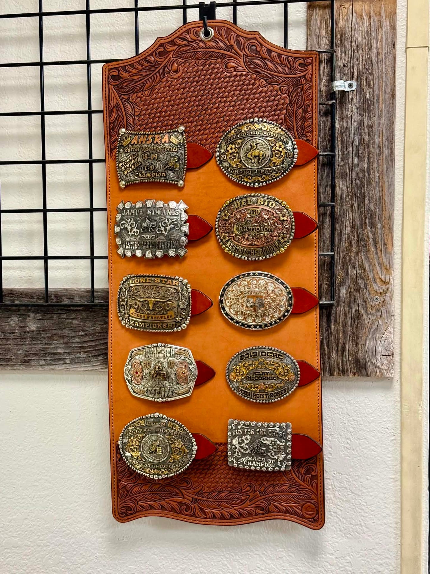 The Legacy Display: 10-Piece Trophy Buckle Holder
