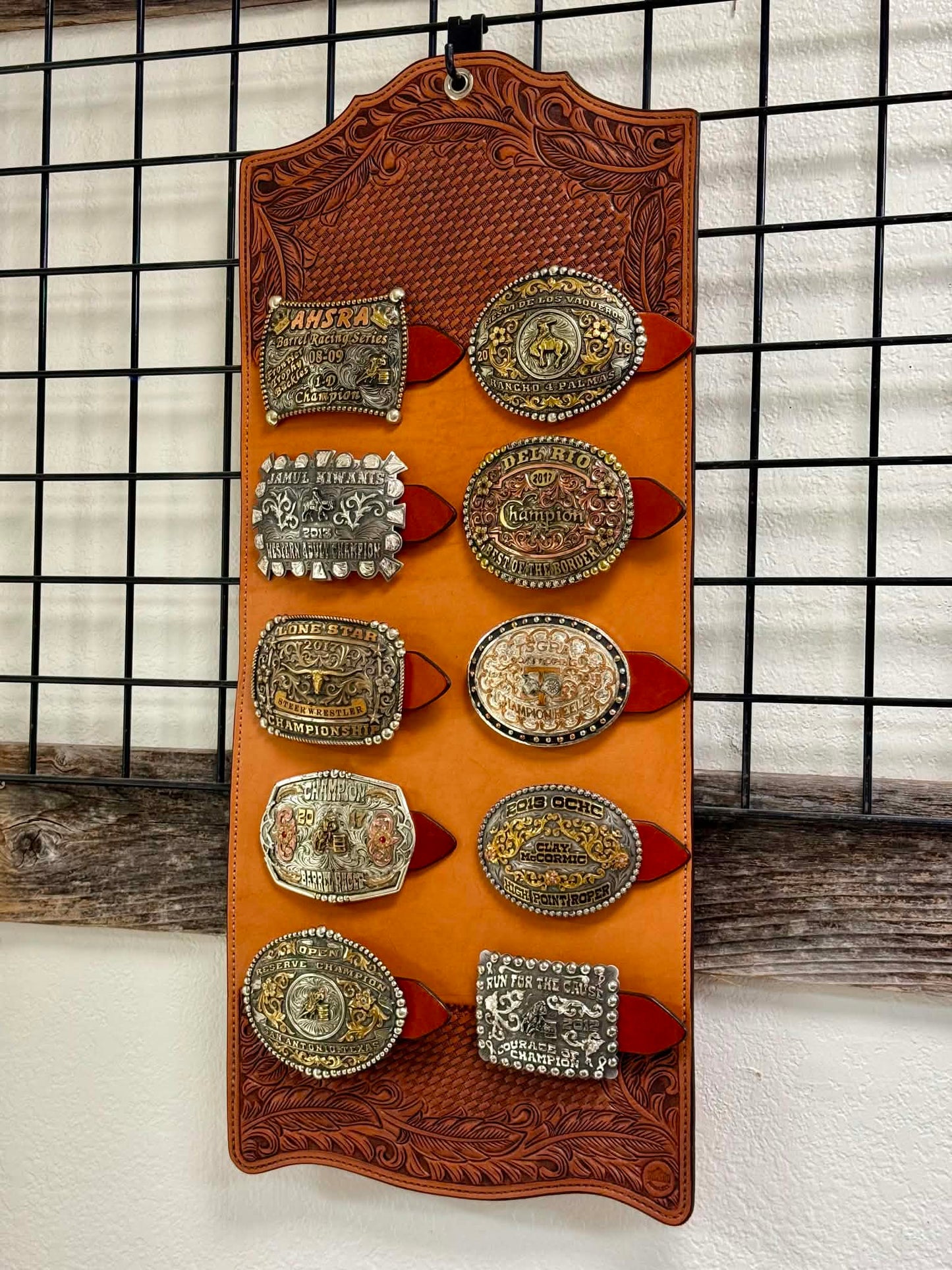 The Legacy Display: 10-Piece Trophy Buckle Holder