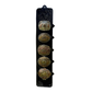 Trophy Buckle Holder | Cowboy Feather Black