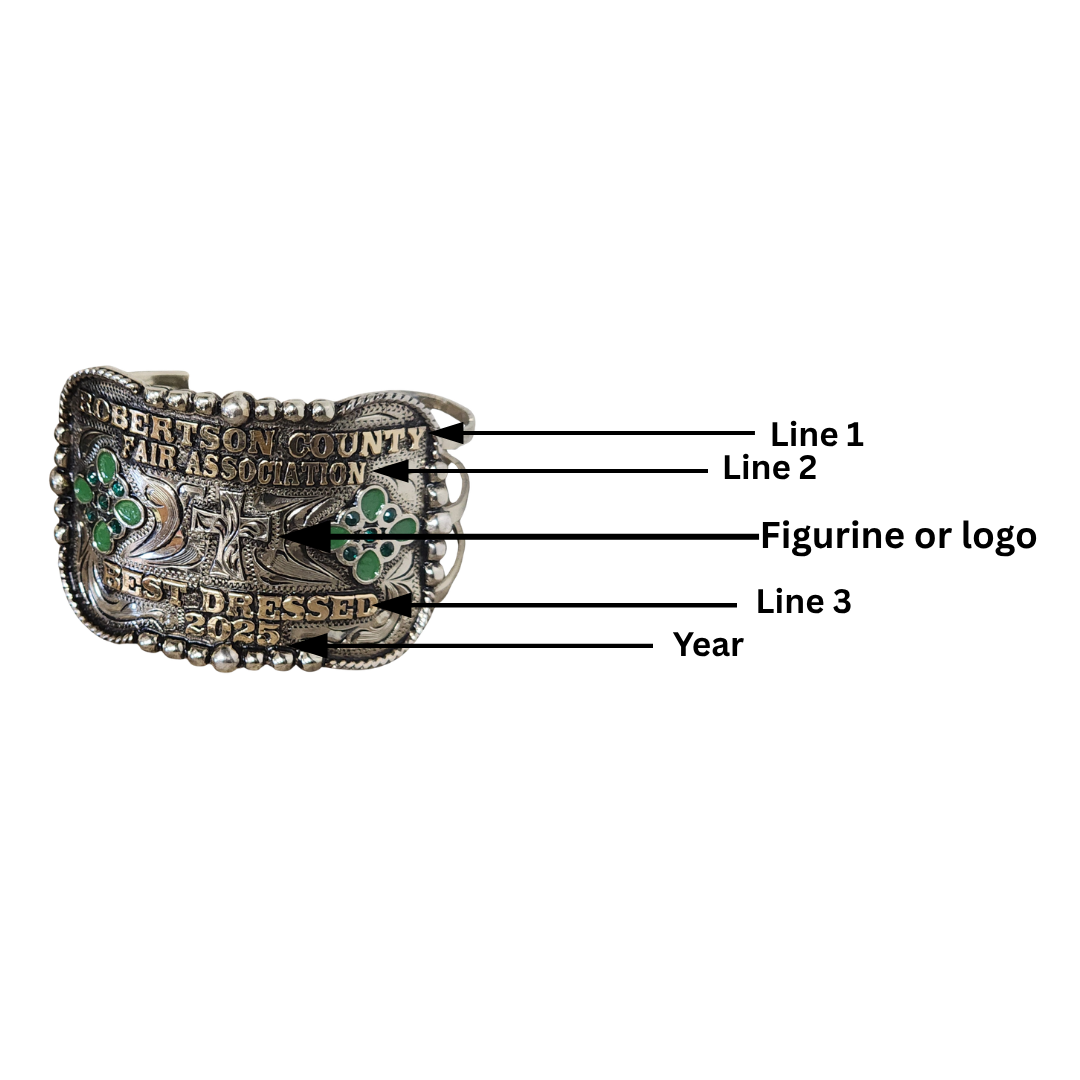 Rodeo Award | Custom Trophy Cuff Bracelet Style 3