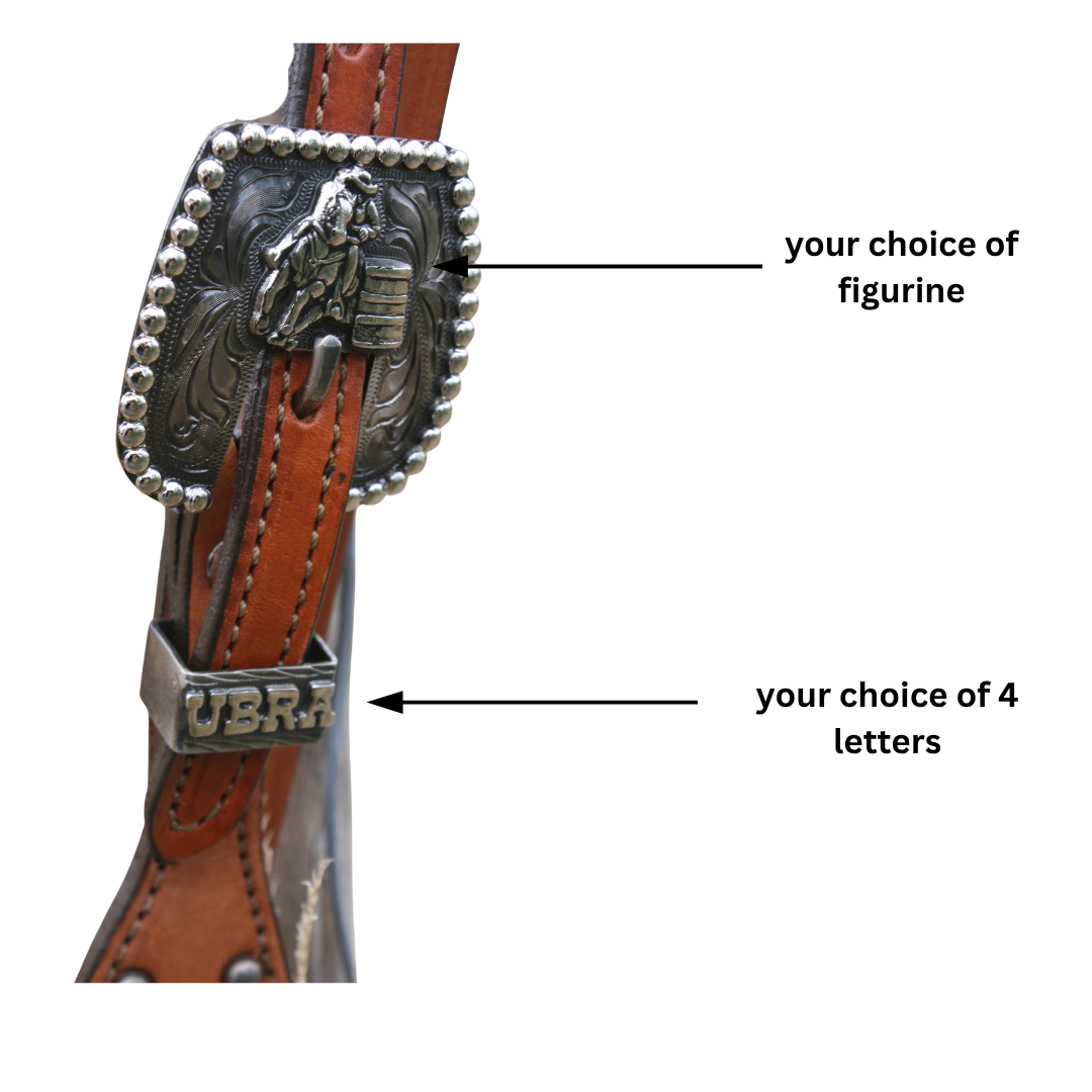 Rodeo Award | Custom Trophy Headstall Buckles w/ Figurine & Custom Loop