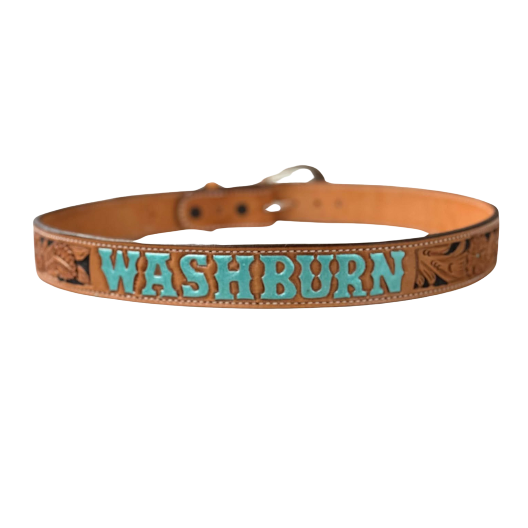 Custom name belt