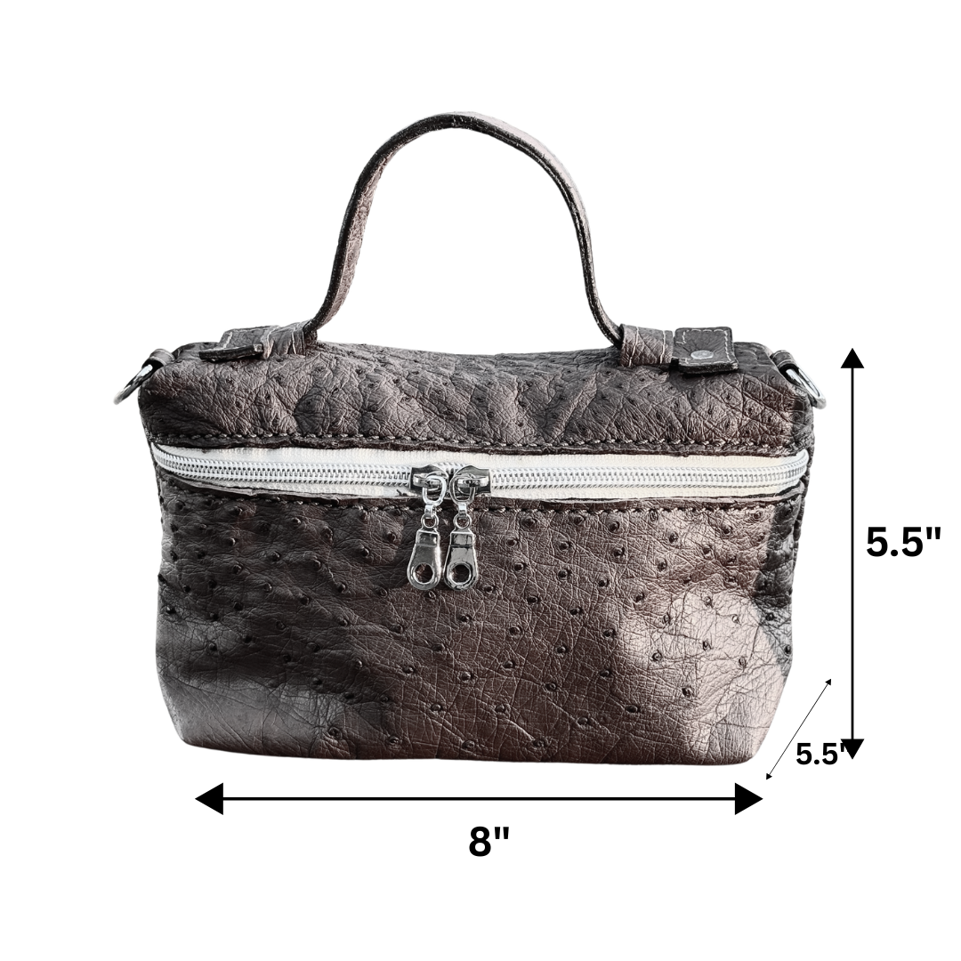 The Rio Grande | Exclusive Exotic Handbag - Chocolate Ostrich