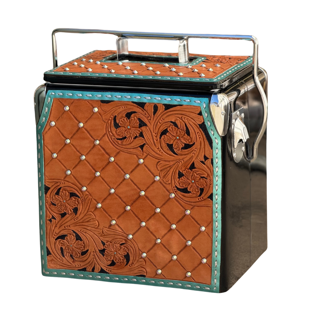 Retro Rodeo Black Cooler- Rhinestone