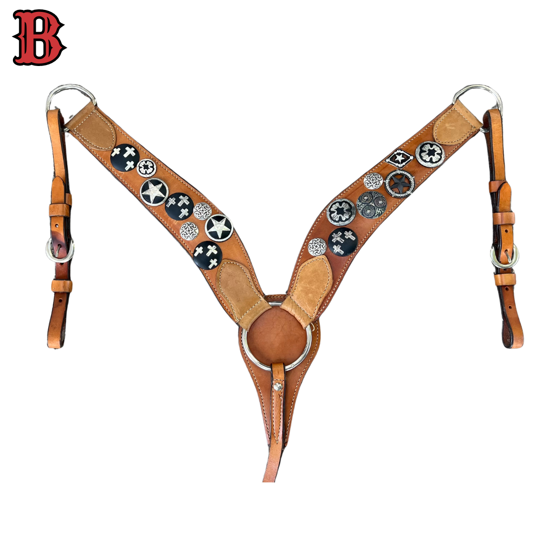VINTAGE CONCHO BREASTCOLLARS