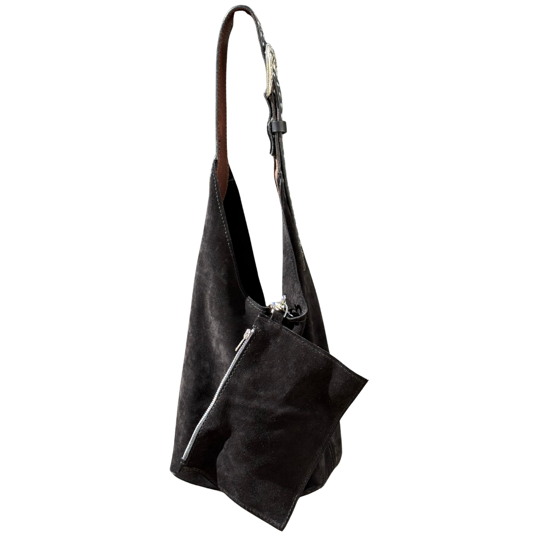 Darlin Duo Bag- Black with Quilted Strap