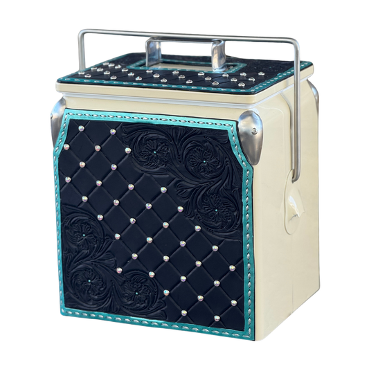 Retro Rodeo Cream Cooler- Rhinestone in black