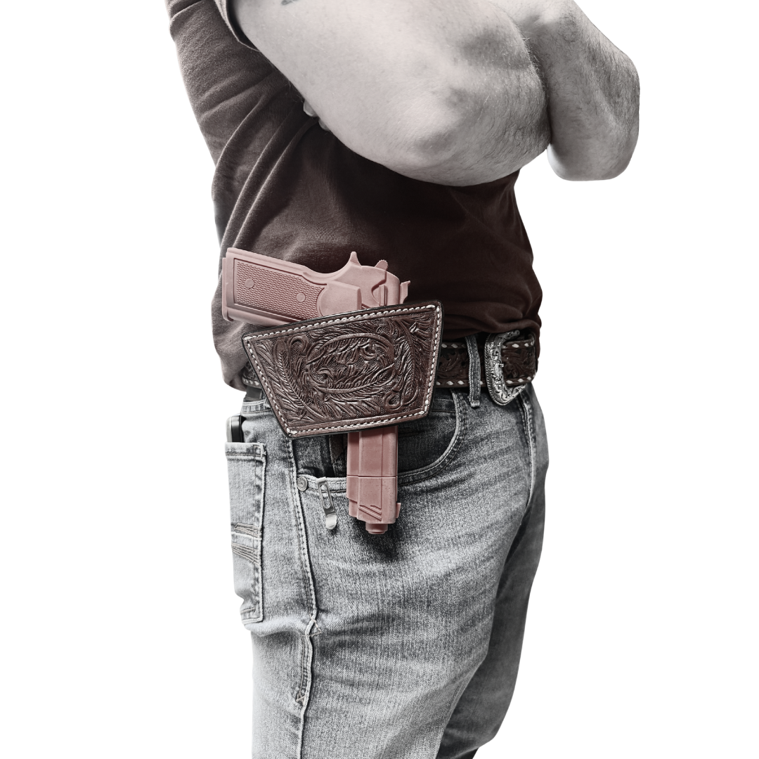Universal Holster- Cowboy Feather in Golden