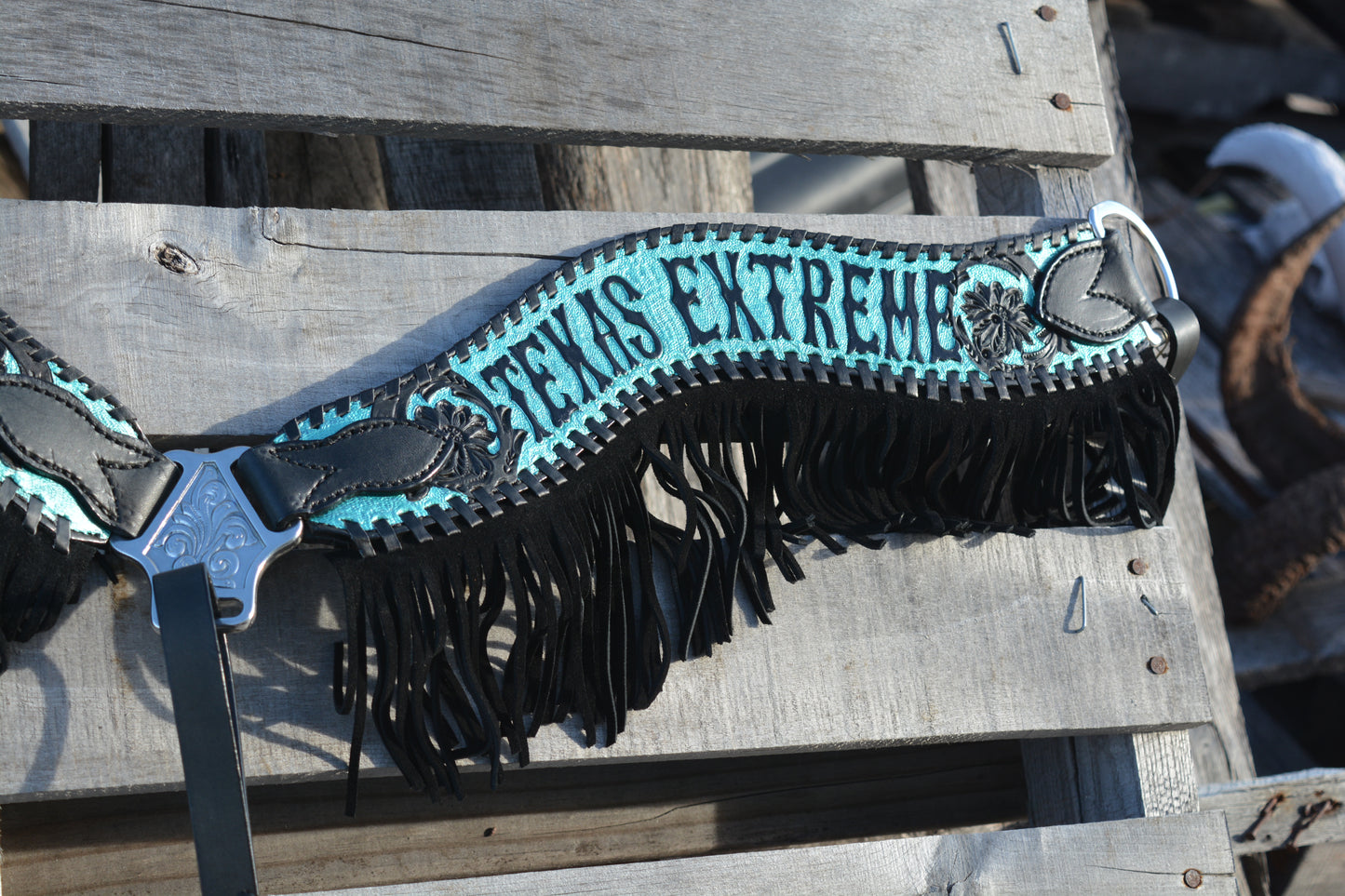 Rodeo Award | 2.5" Wave Breastcollar w/ BGP, Whipstitch & Fringe (22)