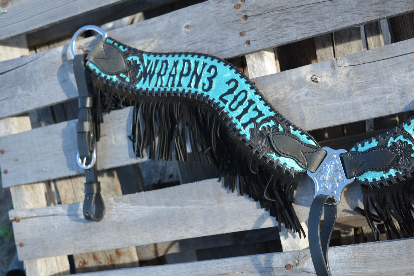 Rodeo Award | 2.5" Wave Breastcollar w/ BGP, Whipstitch & Fringe (22)