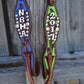 Rodeo Award | Wave one ear floral tooled w/ background paint & SS spots & Crystals