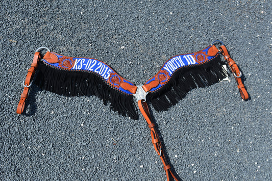 Rodeo Award | 2.5" Wave Breastcollar w/ BGP & Fringe (16)