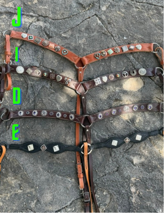 VINTAGE CONCHO BREASTCOLLARS