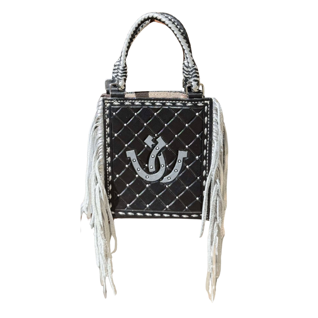 The Card Handbags- HORSE SHOE SILVER FRINGE – Alamo Saddlery