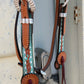 2800 - Turquoise shimmer collection 1 - 1/2"  Contour browband headstall