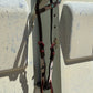 2074-CHEETAH 5/8" Wave one ear headstall rough out golden leather cheetah overlay with stones and spots