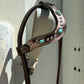 2074-TP4 Cow Suede 5/8" Wave one ear headstall