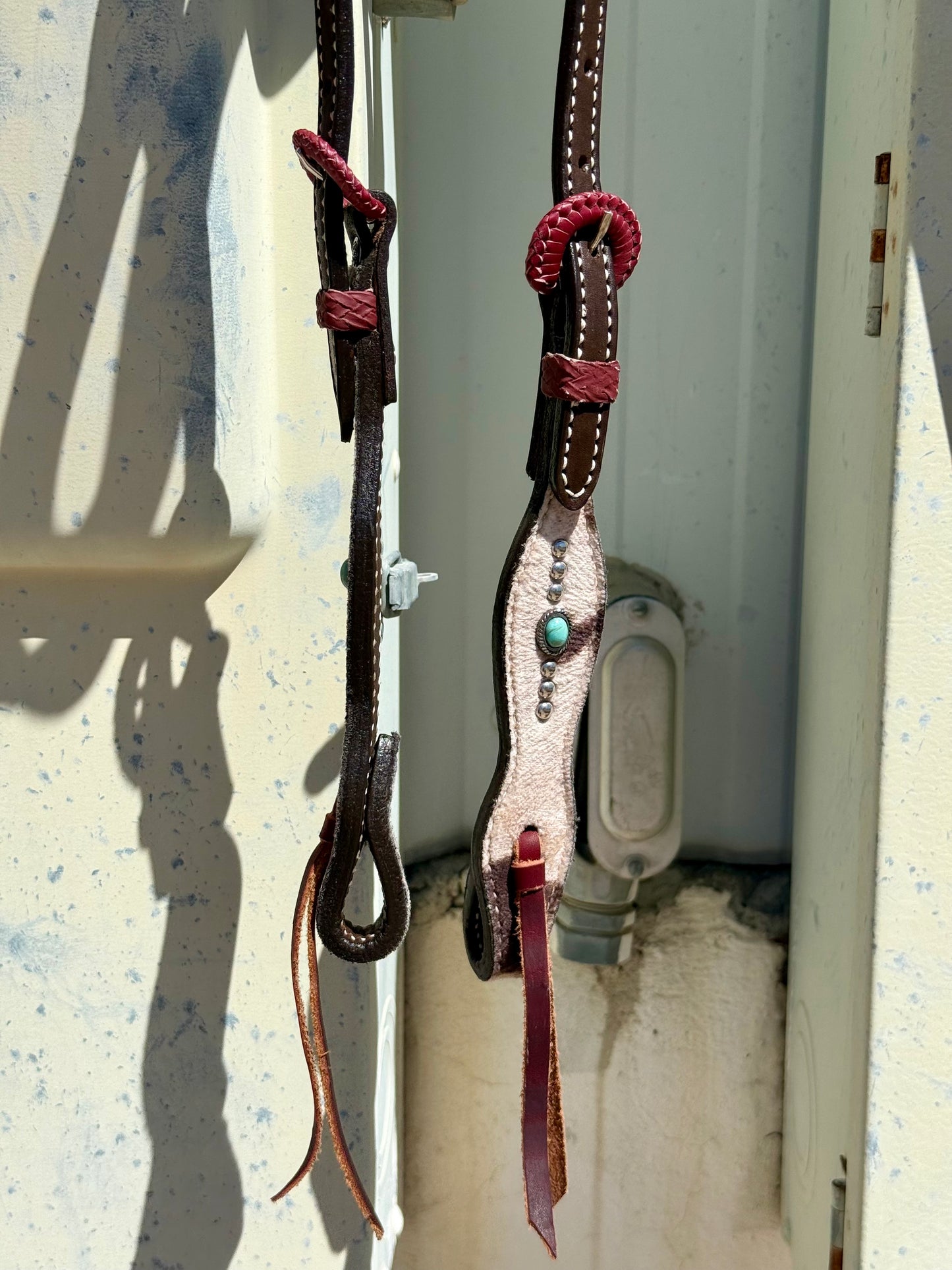 2074-TP4 Cow Suede 5/8" Wave one ear headstall