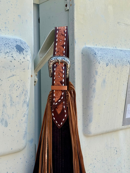 Darlin Duo - Chocolate with Cinnamon Strap with Fringe