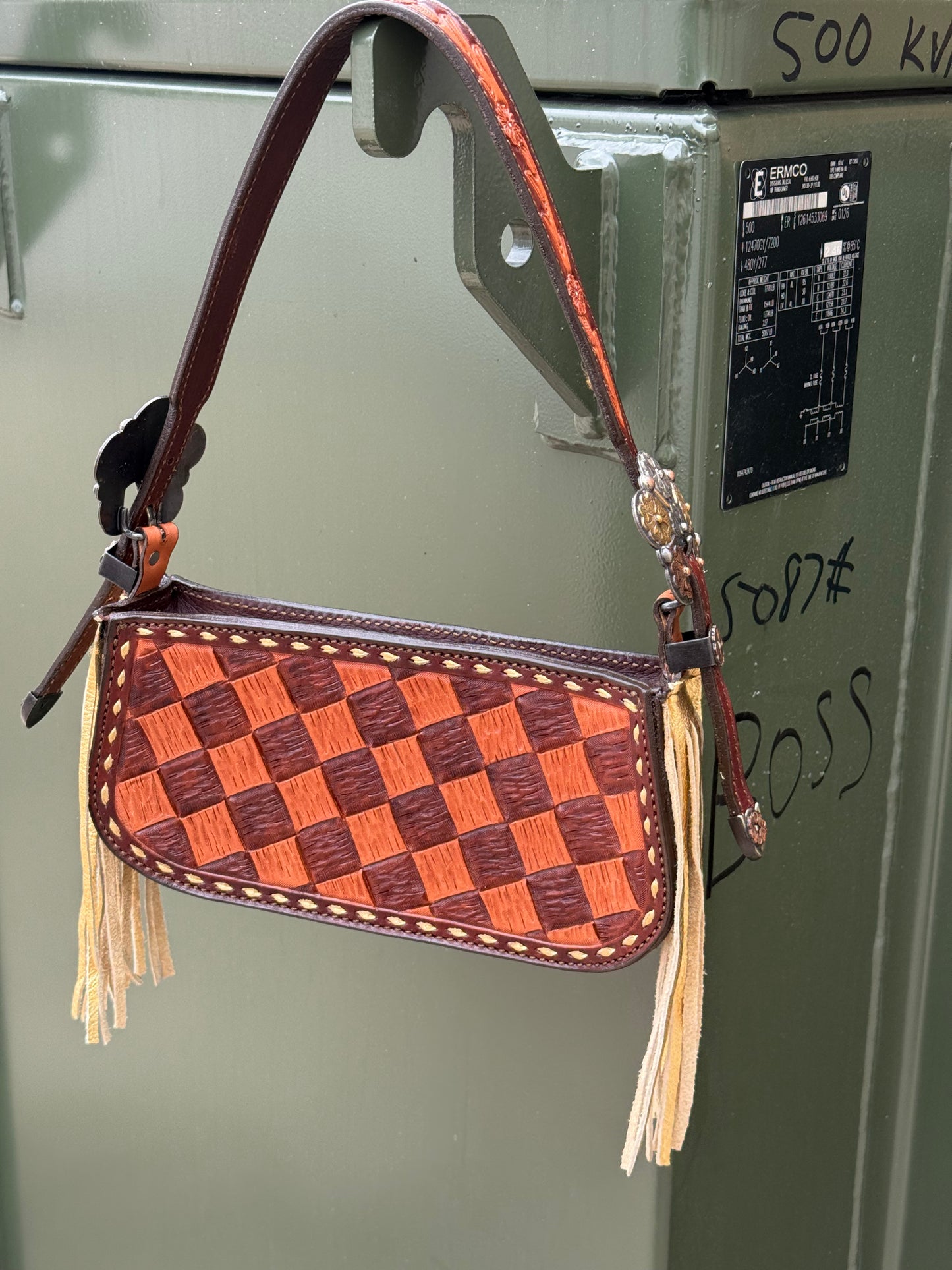 Buckle Bags - Checkered Chocolate