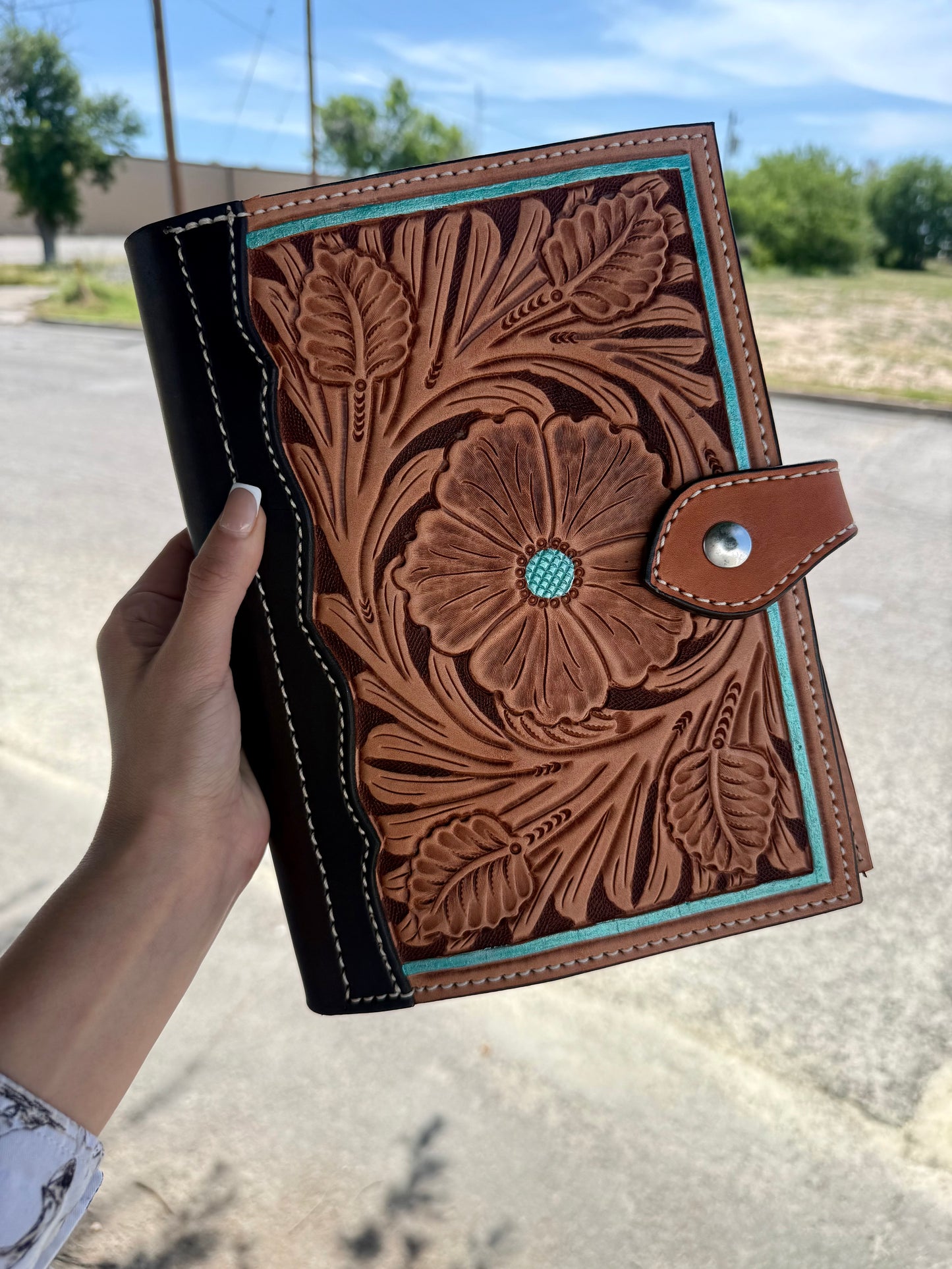 #13 Bible Cover El Pinto in Roughout