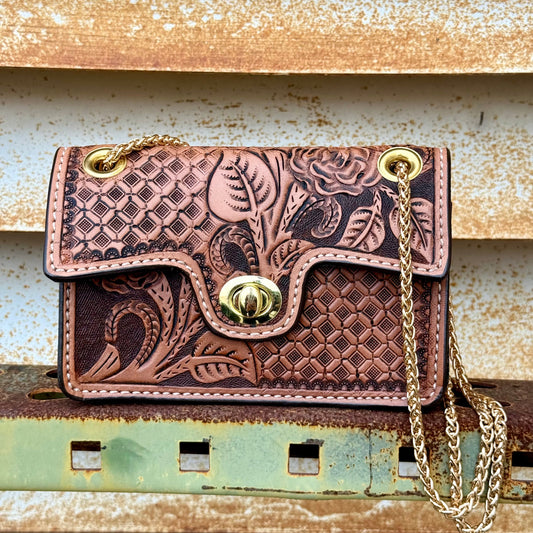 The Cowgirl Clutch- Rose (FULL LEATHER)