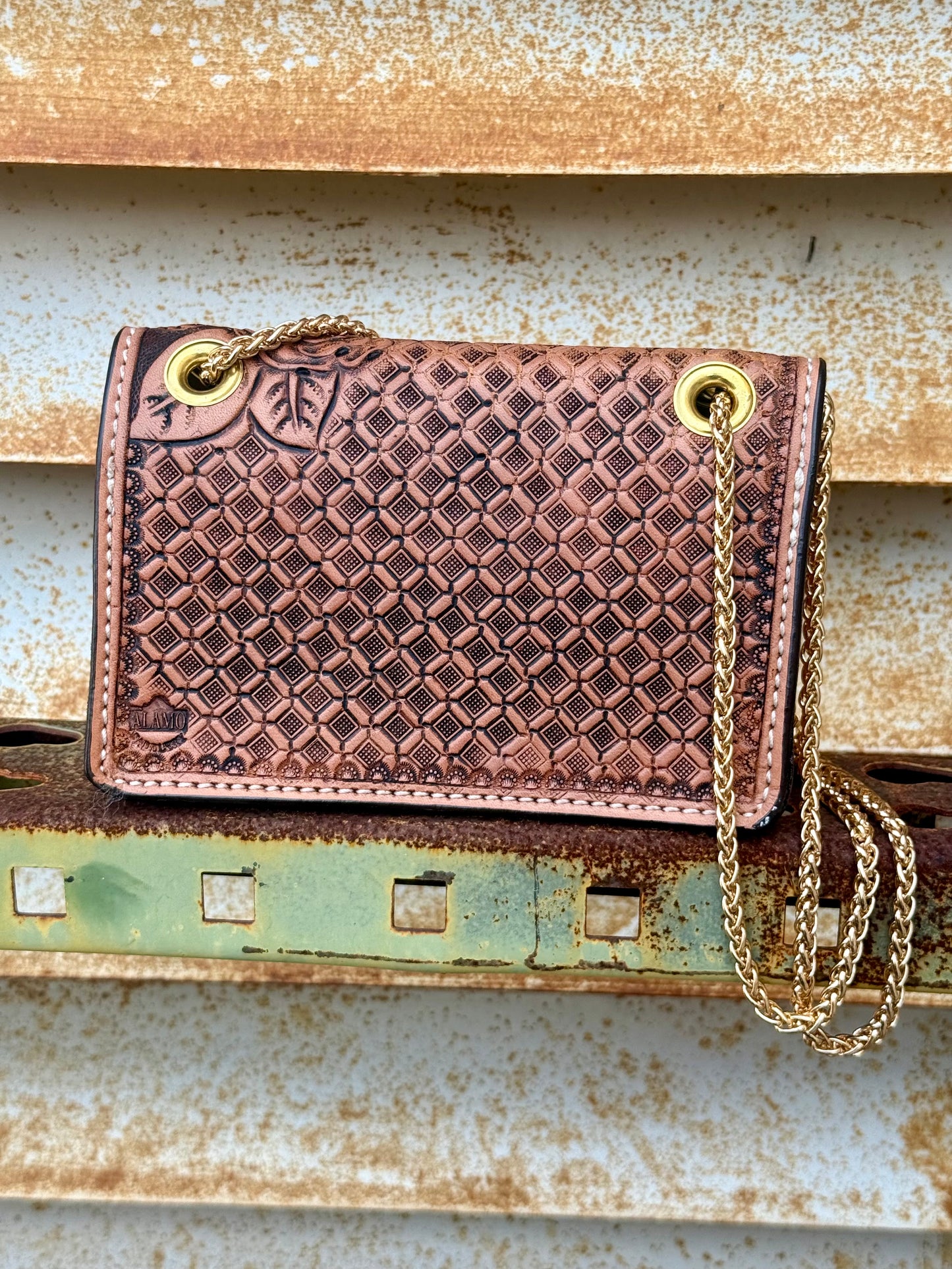 The Cowgirl Clutch- Rose (FULL LEATHER)