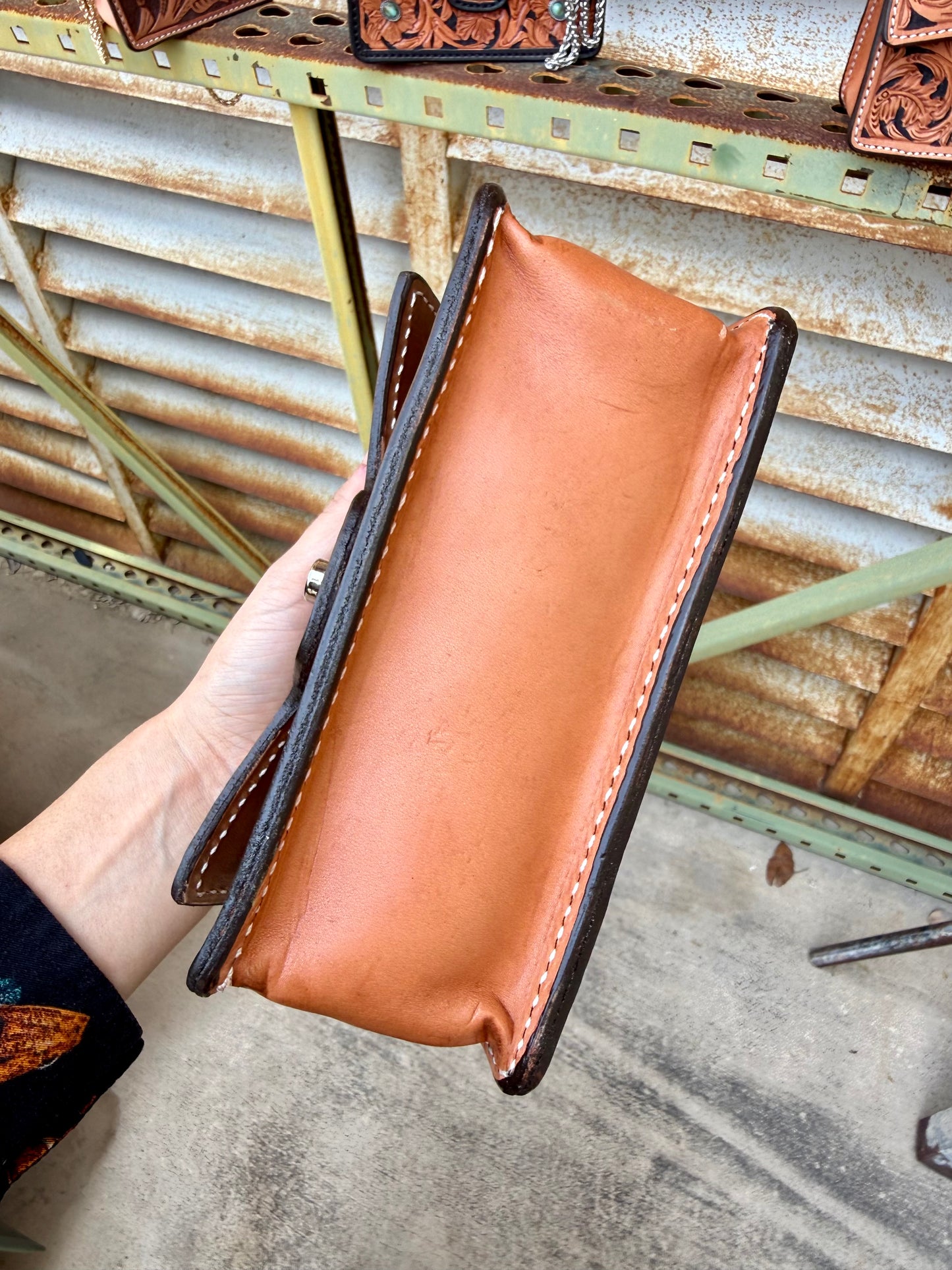 The Cowgirl Clutch- Rose (FULL LEATHER)