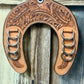 Horse Shoe Wild Rag Holder- Cowboy Feather