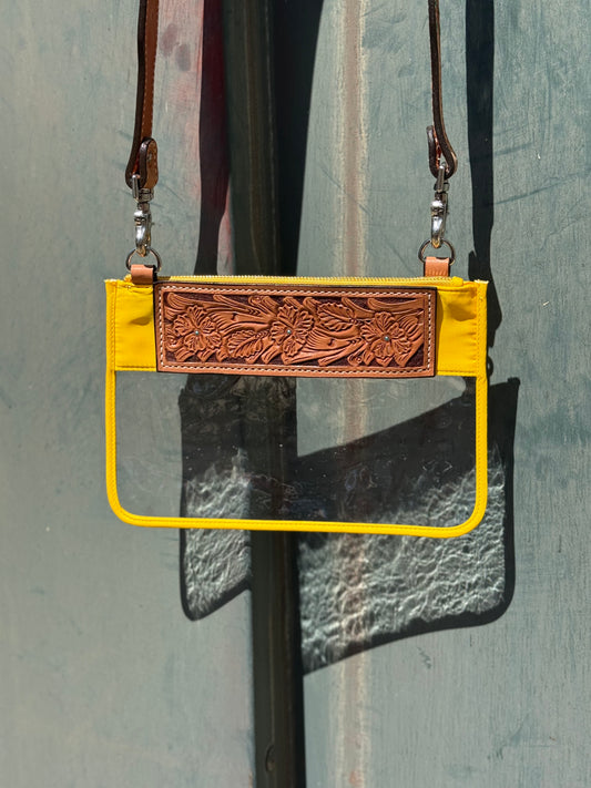 Clear Travel Bag- El pinto on yellow