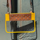 Clear Travel Bag- Rhinestone on Yellow