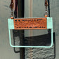 Clear Travel Bag- Wild Rose on Teal