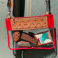 Clear Travel Bag- Rhinestone on Red