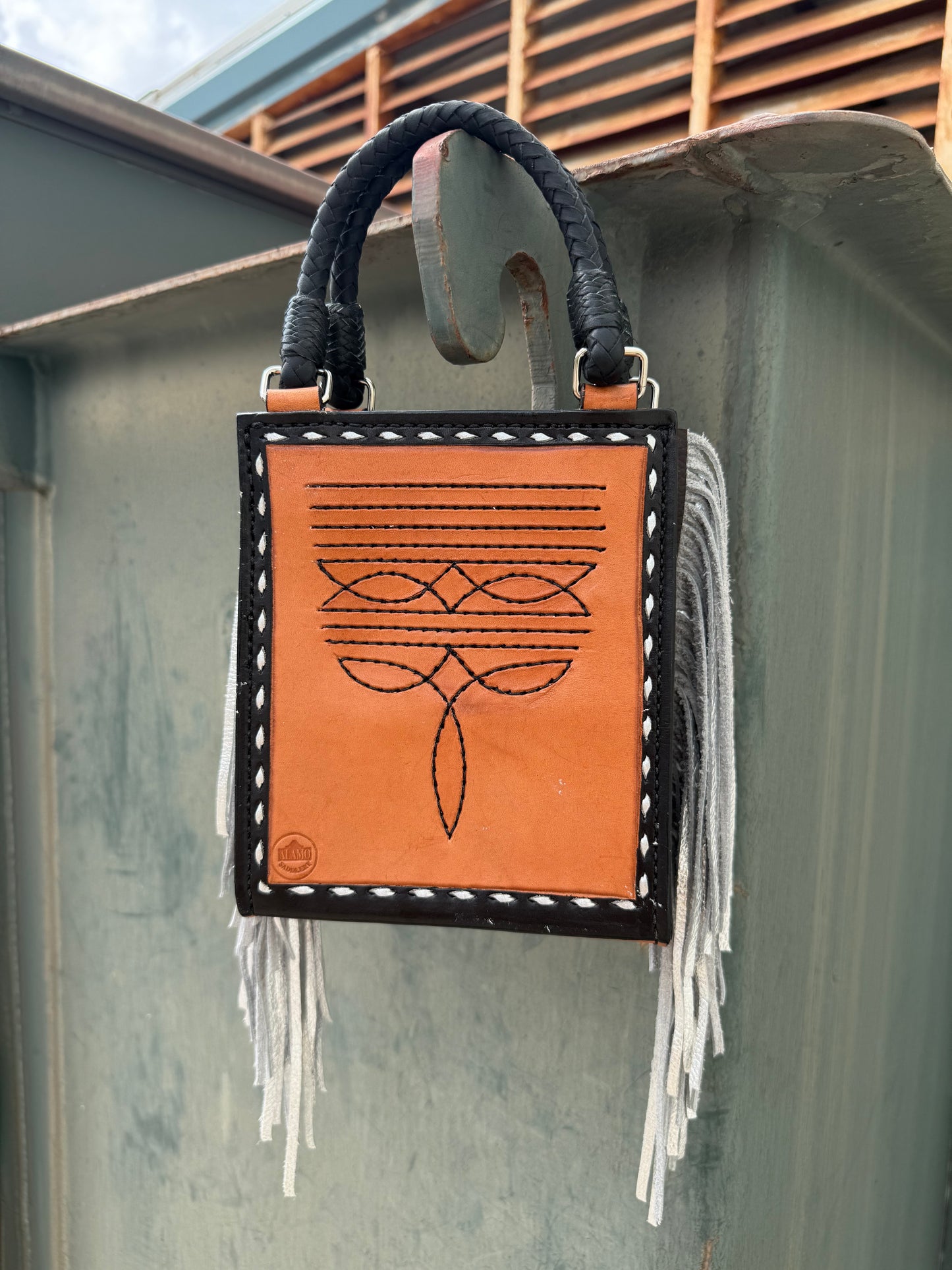 The Card Handbag- Checkered with Fringe