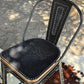 (PRE-ORDER) SWIVEL BAR STOOLS WITH TALL BACK "The Black Cowboy Stitch"