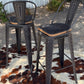 (PRE-ORDER) SWIVEL BAR STOOLS WITH TALL BACK "The Black Cowboy Stitch"