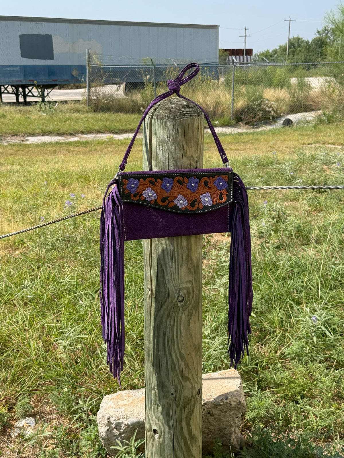 Fringe Clutch | Purple Collection