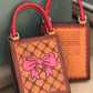 The Card Handbag- Red bow