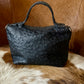 The Rio Grande | Exclusive Exotic Handbag - Black Ostrich