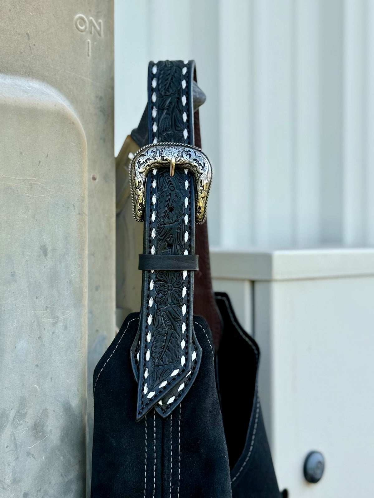 Belt Buckle Bag | Black w/ Wild Rose b/s