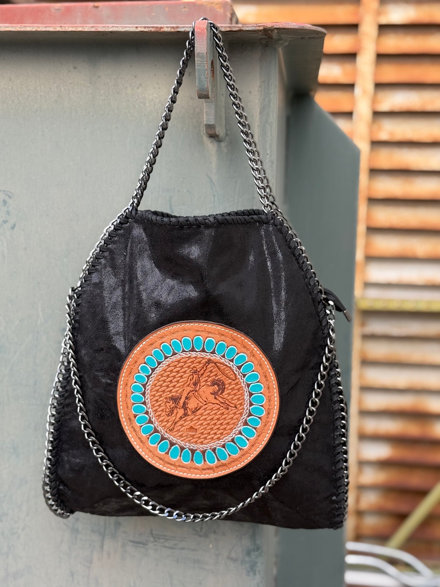 Black Metallic tote