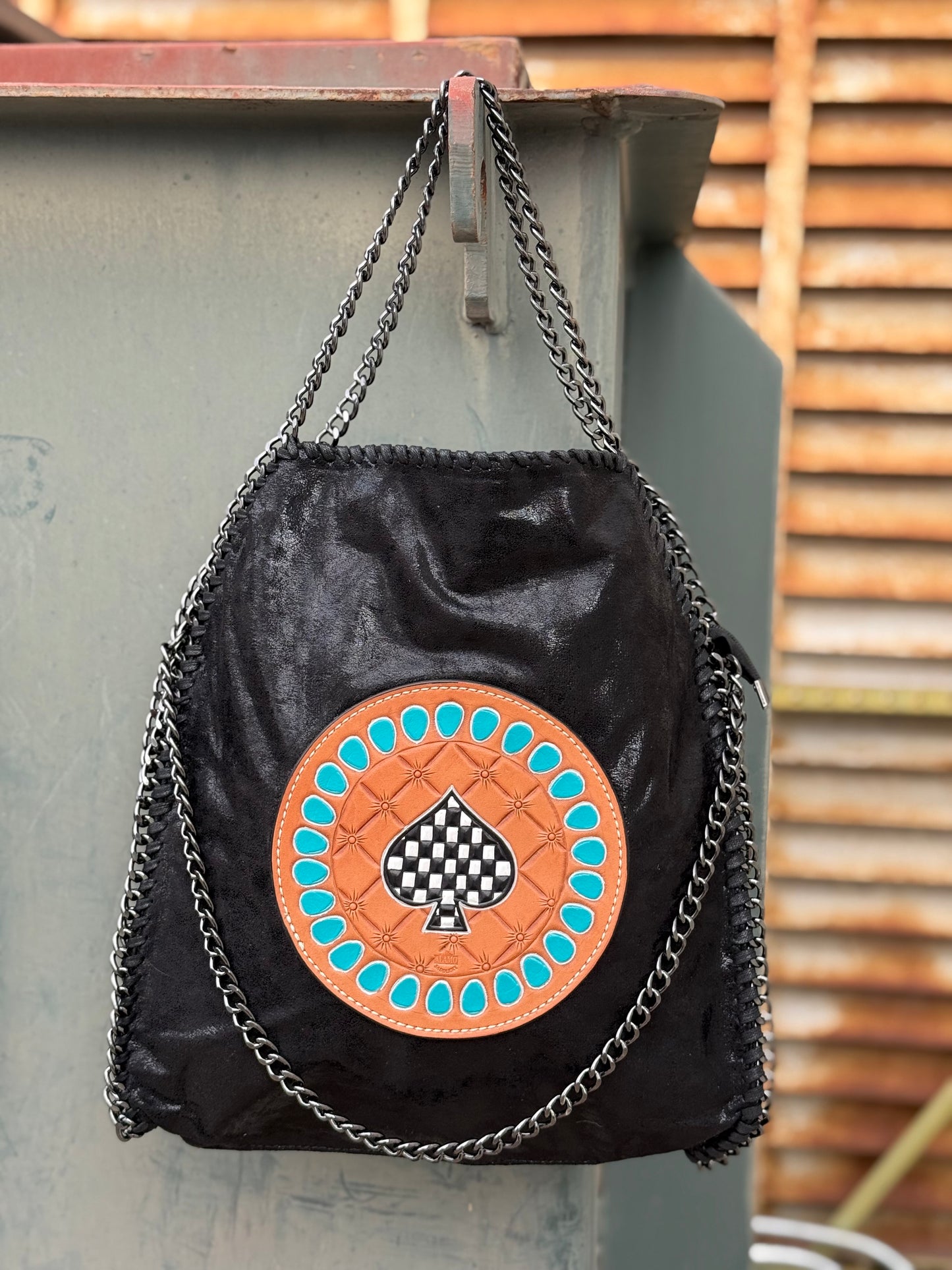 Black Metallic tote