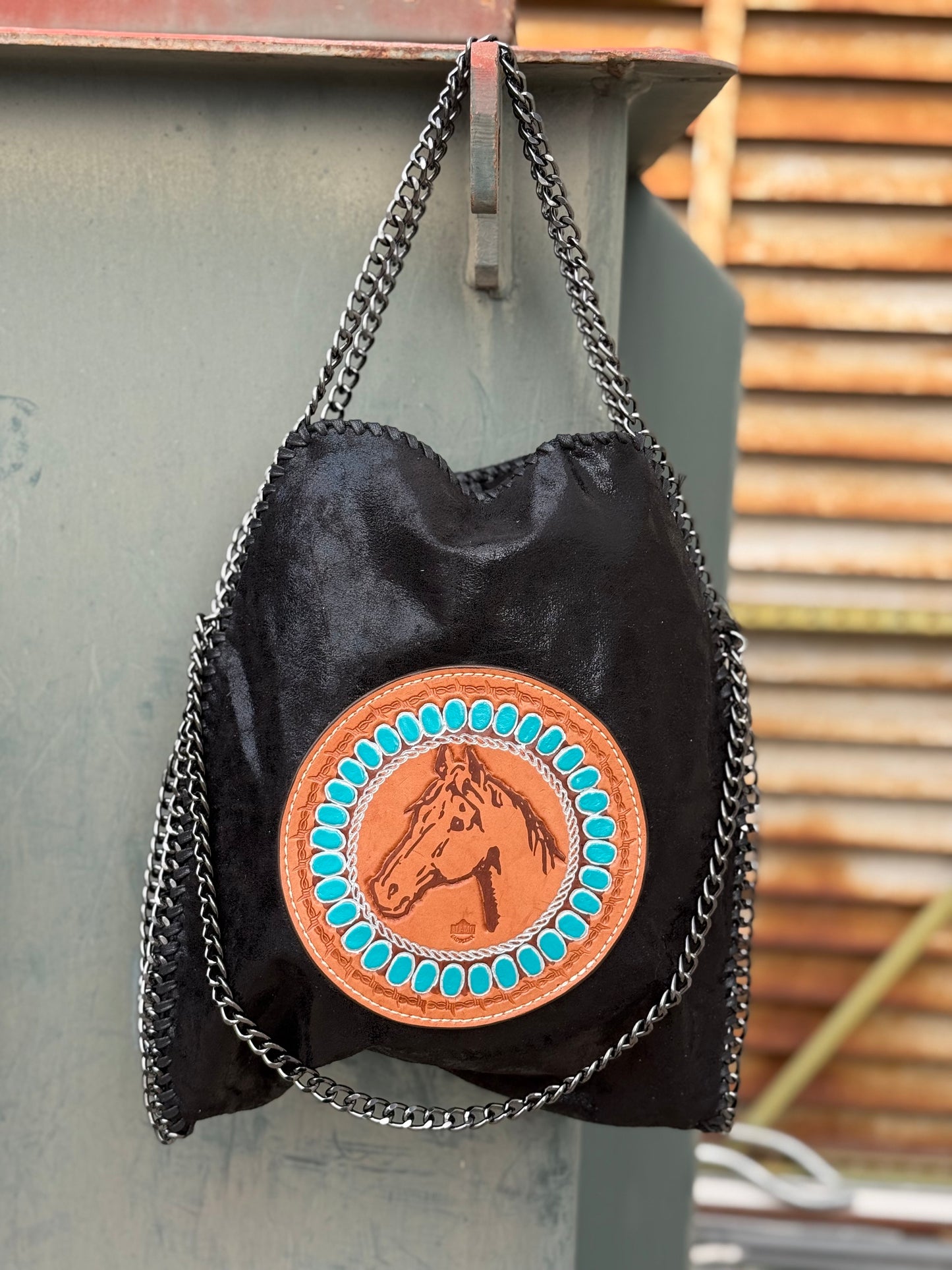 Black Metallic tote