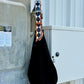 Belt Buckle Bag | Black w/ Checkered Strap