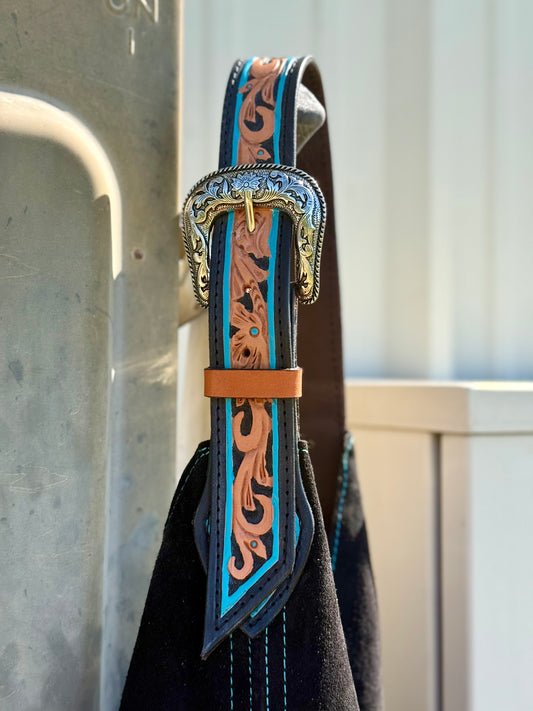Belt Buckle Bag | Black w/ Blue Buckaroo