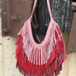 Handmade Suede Fringe Handbag | Rowdy Rag Bag THE DOLLY